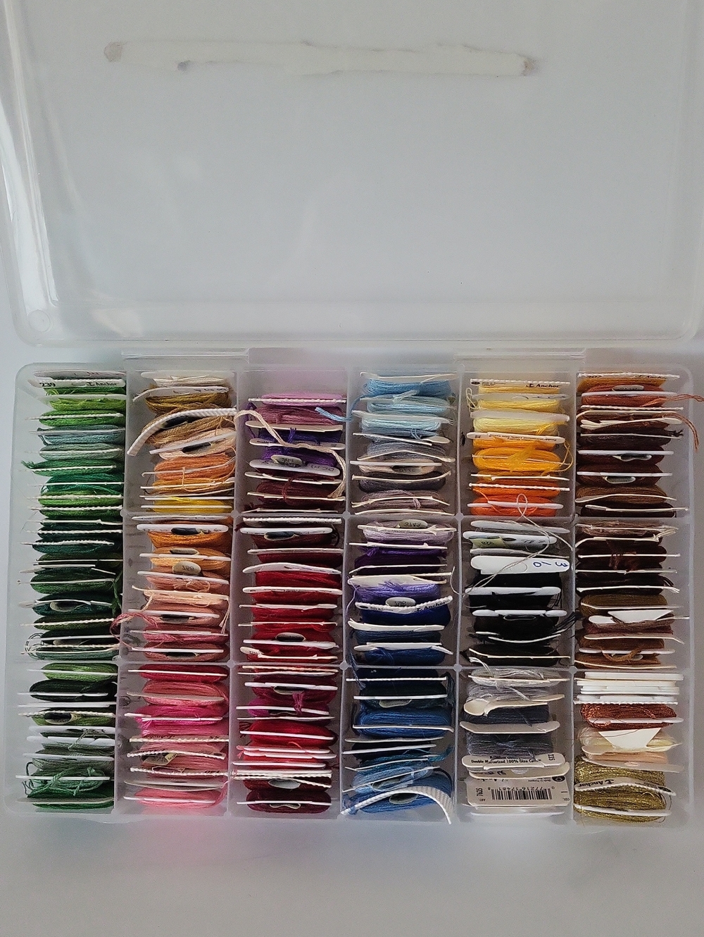 Huge Lot Embroidery Floss Thread Rainbow Color in Organizers DMC Anchor Mixed